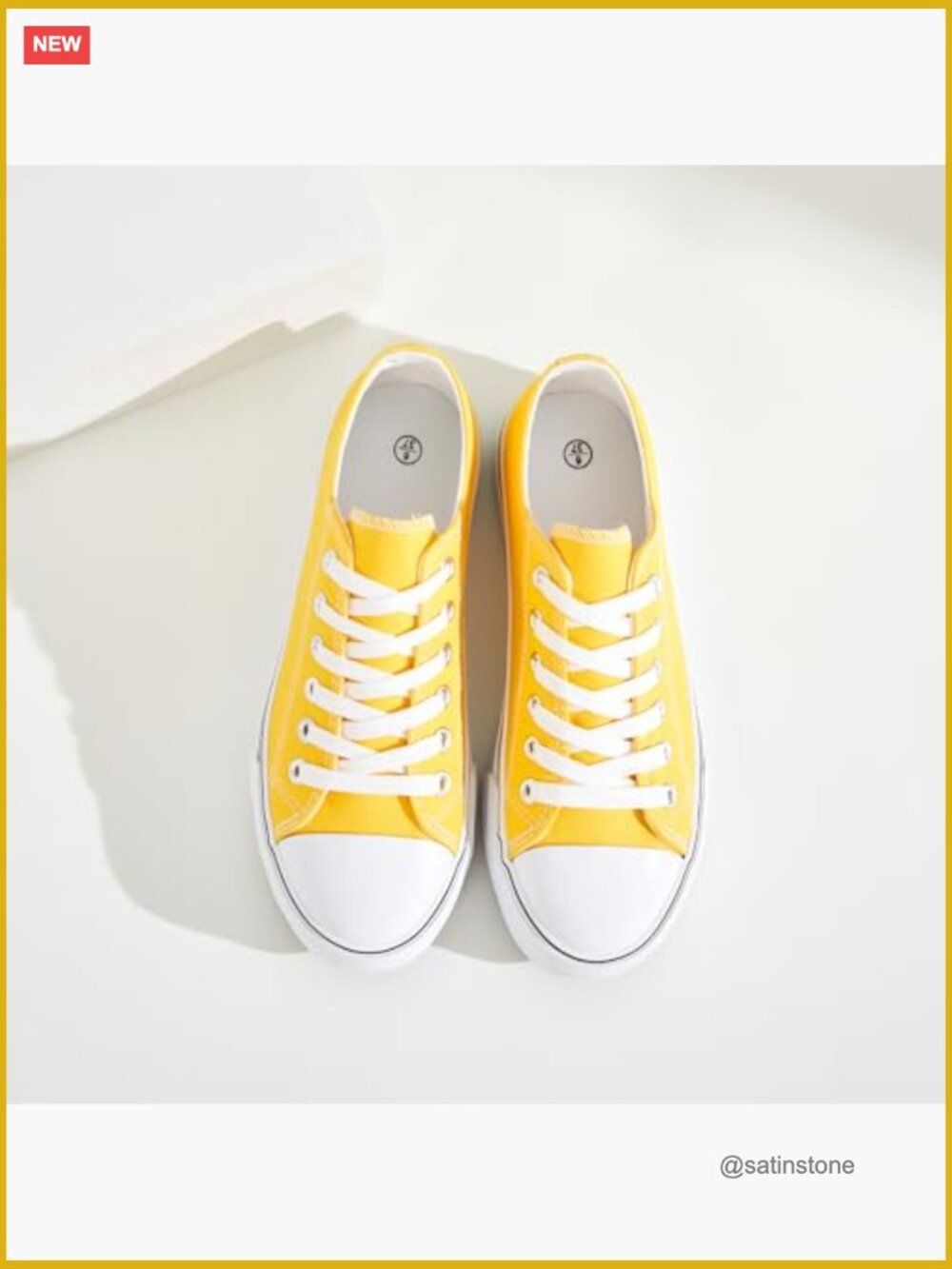Low Top Canvas Sneakers with Rubber Sole Cushioned Insole Lace Up Closure - Picture 6 of 7